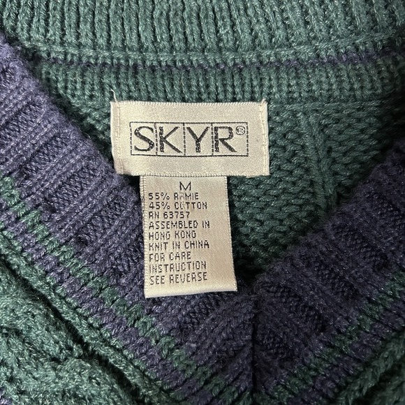 Skyr Sweater Grannycore Vneck Knit Size Medium - Picture 5 of 8